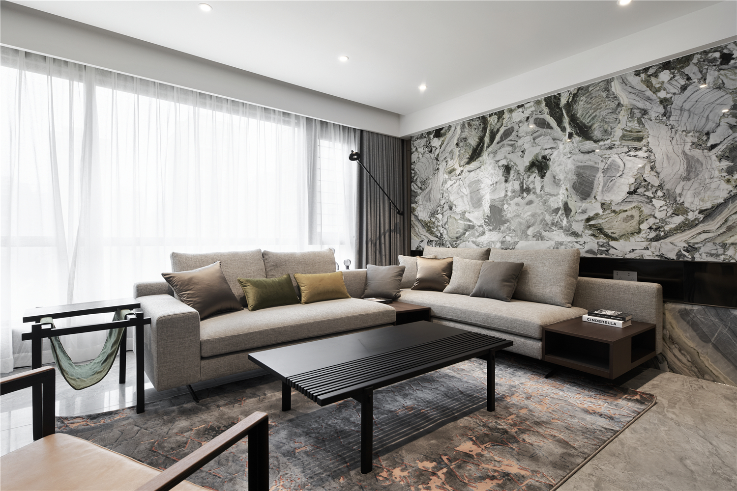 现代装修风格三居室设计效果图