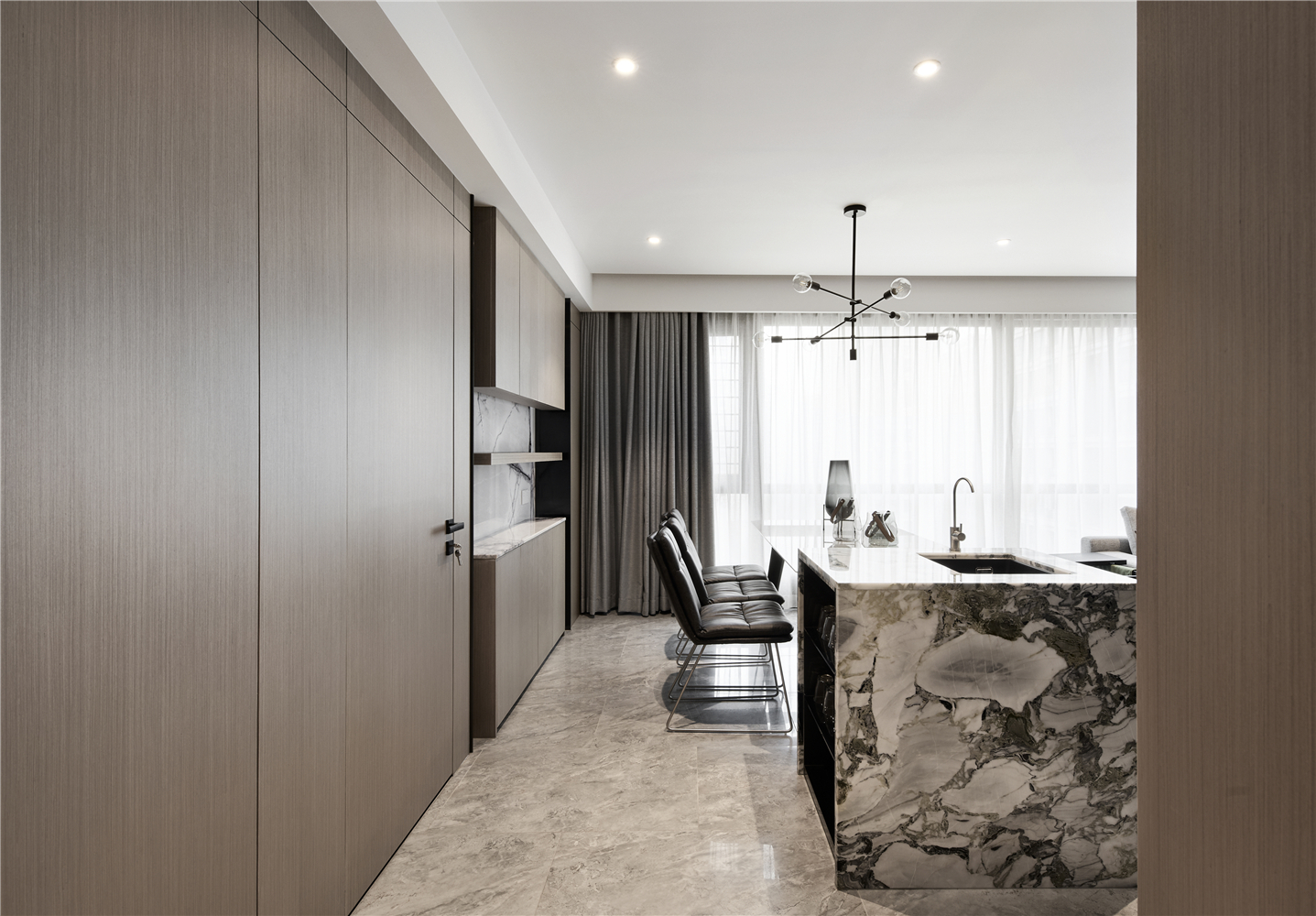 现代装修风格三居室设计效果图